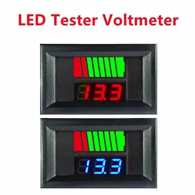Led Meter Tester Display Car Charge Indicator Voltmeter 12v 24v 36v 48v 60v  72v • $8.67