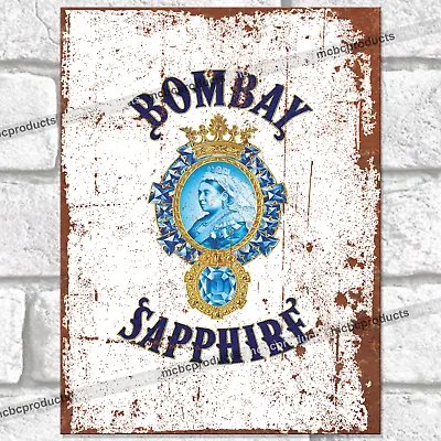 £3.95 • Buy BOMBAY SAPPHIRE Gin Metal Signs Vintage Retro Mancave Wall Garage Shed Tin Sign