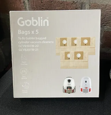 £6.50 • Buy Goblin 5 X Hoover Bags For GCVB201W-21 Or GCVB101W-20