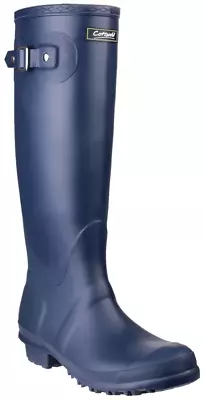 Cotswold Sandringham Womens Navy Classic Rubber Tall Wellington Wellies • £34.99