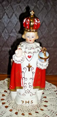 $36.99 • Buy Vintage  Porcelain INFANT OF PRAGUE (Santo Nino) Religious STATUE PLANTER