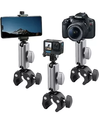 Suptig Camera Mount Motorcycle Pole Mount For Phone Gopro Hero Camera • $13.50