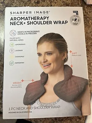 Sharper Image Aromatherapy Neck & Shoulder Wrap Heats And Cools W/ Natural Herbs • $18.99