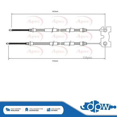 Fits Ford Escort 1995-2000 1.3 1.4 1.6 1.8 D TD Hand Brake Cable Rear DPW • $46.59
