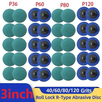 3 Inch 75mm Zirconia Sanding Wheel 36-120 Grit Die Grinder Twist Roll Lock Disc • $22.53