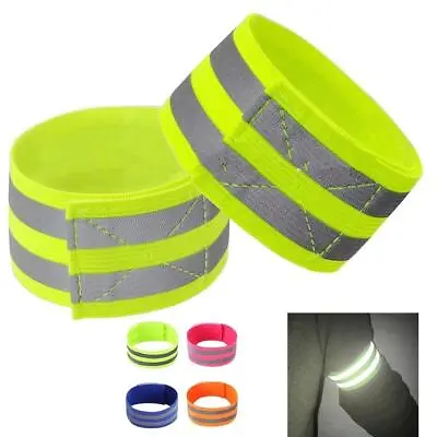 Running Reflective Arm Bands For Wrist Ankle Leg LED Reflector Armband Night 2pc • $3.99