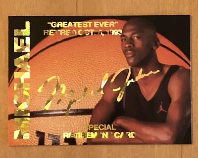 Michael Jordan “Greatest Ever” Special Retirement Promo Card /15000 • $15
