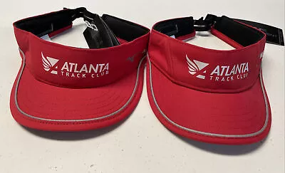 Atlanta Track Club Mizuno Reflective Red Visors (2) NWT • $15