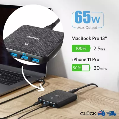 $103.10 • Buy Anker PowerPort Atom III Slim Wall Charger (Four Ports) Black