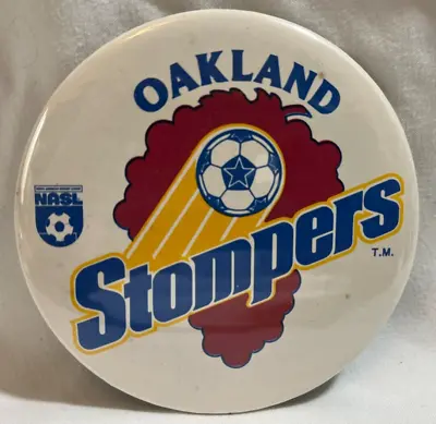 Vintage Oakland Stompers NASL North American Soccer League Pinback Button RARE • $25.95
