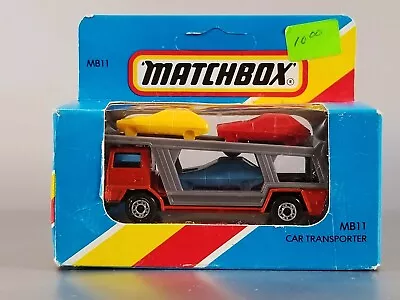 Matchbox Bedford Car Transporter / 1983 / MB11 / Unpunched Blue Window Box • $44.95