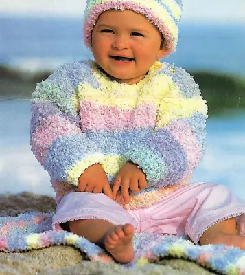 0051 Baby / Toddler Outfit Chunky 16-26  - Vintage Knitting Pattern Reprint • £3.49