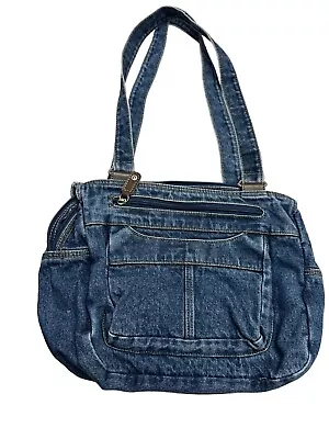 VTG Y2K Blue Denim Jean Shoulder Bag Hobo Slouch Purse 12 X 10 X 4  • $21.70