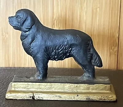 Antique 1930s Cast Iron Newfoundland Saint Bernard Dog Door Stop Advertising • $19.99