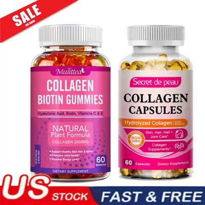 Collagen Biotin Vitamin Gummies For HairSkinNailsPremium Collagen Supplement • $22.99