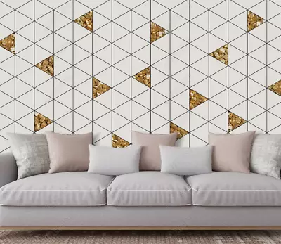 3D Abstract Geometry Triangle Self-adhesive Removable Wallpaper Murals Wall • $39.14