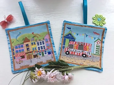 Dried Lavender Bags Sachets Gifts Hanging Decorations Seaside Beach Fabric • £5.95