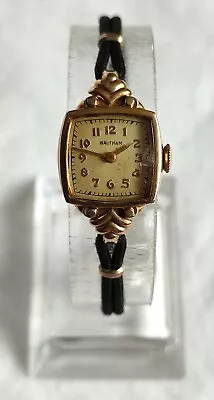 1950s Waltham Ladies Gold-Plate 17 Jewels Mech Cocktail Watch-Spares/Repair • £16.99