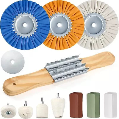 11 Pcs Airway Buffing Wheel Polishing Kit 8 Inch Aluminum Polishing Wheel For Dr • $72.99