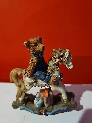 Vintage Hand Painted Regency Fine Arts Rocking Horse Teddy Figurine • $25
