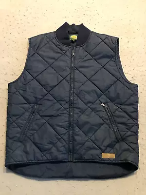 Cabela's Vest Men's Extra Large Navy Blue Full Zip Quilted Puffer Jacket • $36.99