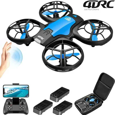 Mini Drone With 4K HD Wide Angle Camera WiFi FPV Selfie RC Quadcopter +3 Battery • £31.79