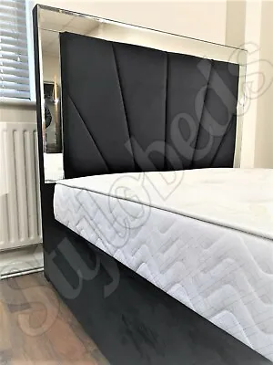 £729 • Buy Bella Designer Mirror  Bed, Frame With Extra Storage 3ft Double King Super King