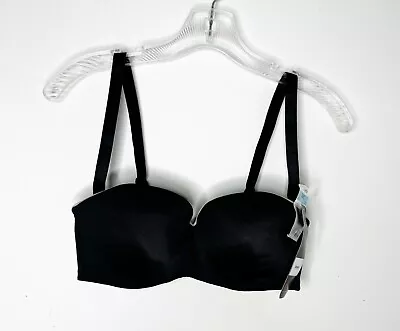 NWT Maidenform Lillyette 0822 Black Convertible Strapless Underwire Bra 36 C • £24.33