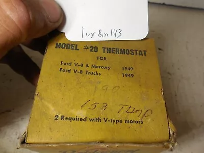 Bridgeport #20 Thermostat For 1949 Mercury  Ford V8 Trucks • $12