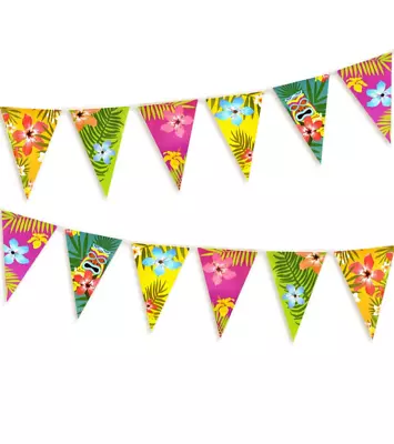 £4.99 • Buy FEPITO Hawaiian Tropical Luau Party Bunting 3m Length