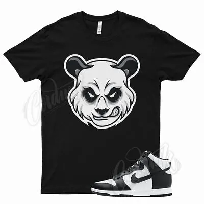 Black Panda T Shirt For N Dunk High Black White B&W Sneaker Match Outfit • $26.99
