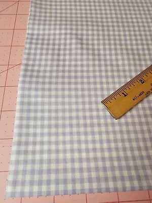 Vintage Gingham Tiny Check Woven Fabric Cotton Lilac Purple 1 YARD X 35  • $14.50