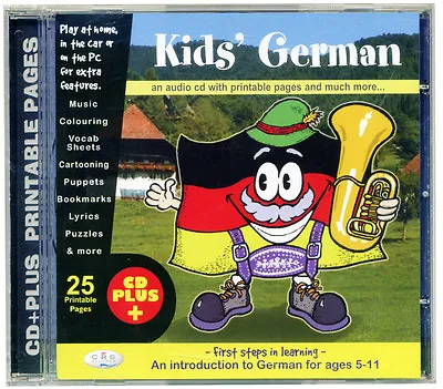 KIDS' GERMAN (CD Audio & Rom) First Language Learning For Age 5+ NEW & WRAPPED • £5.99
