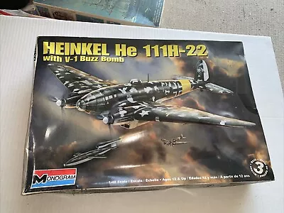 He 111H-22 + ( V1 Bomb ) 1:48 Monogram #85-5530 New In Open Box • $50