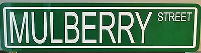 MULBERRY STREET Metal Street Sign Manhattan NY Little Italy Pizza Bakery Cafe • $19.95