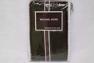 MICHAEL KORS DEVONSHIRE LODEN EUROPEAN PILLOW SHAM(s) - OLIVE/BROWN - NEW • $69.99