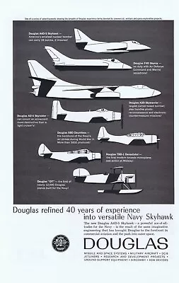 1961 Ad - DOUGLAS A4D-5 SKYHAWK F4D SKYRAY A3D SKYWARRIOR AD-4SKYRAIDER Etc. • $3