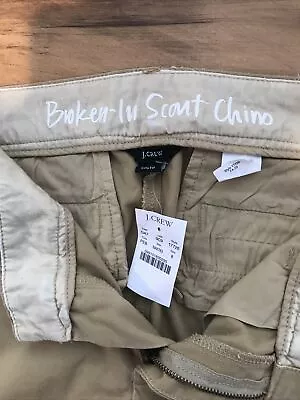 J Crew NWT Broken In Scout Chino Crop Tan Khaki Size 8 Pants • $31