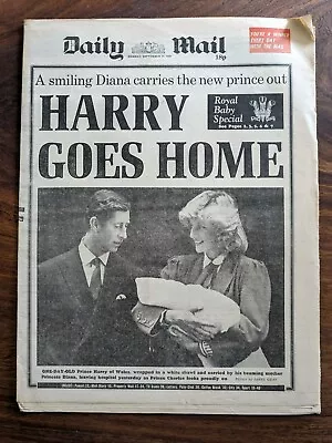 Daily Mail Prince Harry Prince Charles Princess Diana 17 September 1984 • £5