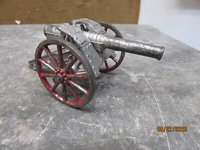 Vintage Barclay Metal Toy Cannon Red Wheels • $19.95