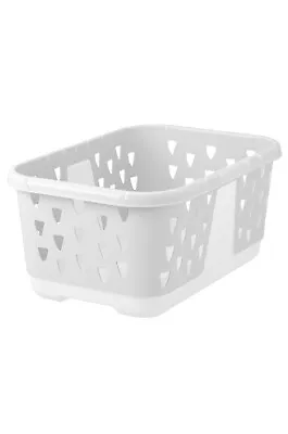 New Ikea BLASKA Laundry Storage Basket Washing & Cleaning Clothes White 36L • £13.22