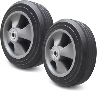 Lotfancy 8 Inch Hand Truck Wheels 2PCS Solid Flat Free Tires Replacement For Ha • $26.55