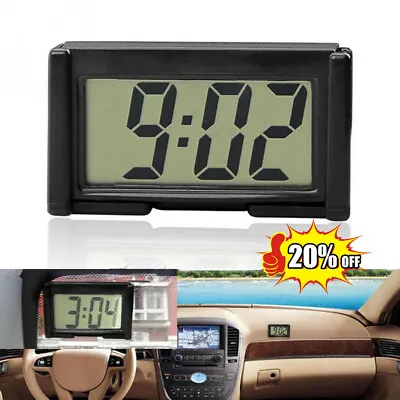 £3.76 • Buy Small Self-Adhesive Car Desk Clock Electronic Watches Ga Digital LCD