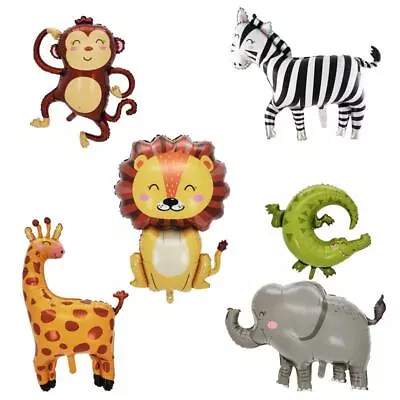 Large Animal Foil Balloons Monkey Lion Zebra Elephant Giraffe Crocodile Balloon • $7.29