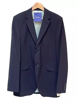 Men’s Holland Esquire Blazer Jacket Single Breasted Wool Blend Navy Size 42L • £48