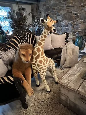 Melissa & Doug Giant Jumbo Lion & Giraffe Stuffed Animals Large Kids Toy Plush • $349.99