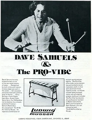 1982 Print Ad Of Ludwig Musser M55 Pro-Vibe Vibraphone W Dave Samuels • $9.99