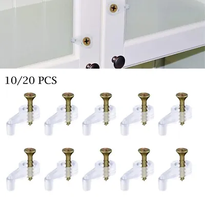 Sturdy Plastic Mirror Clips And Screws For Cabinet Door Craft Premium Quality • £6.70