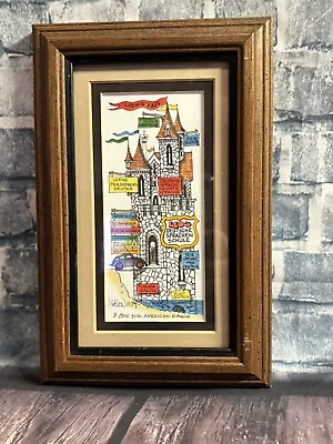 Roger Mason Studios Signed Watercolored Print American Eagle Framed Matted 1979 • $15