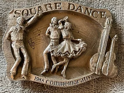 1988 Square Dance Belt Buckle Commemorative # 275/5000 Pewter USA Made • $28.50